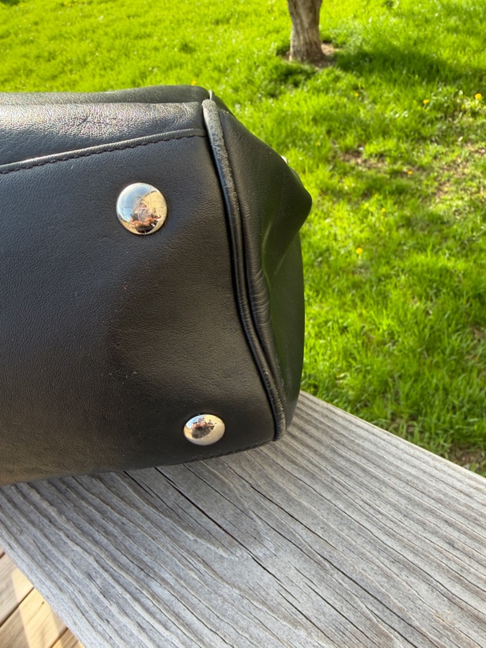 Coach Black Taylor Pebbled Leather Satchel Structured Tote with Front Pocket. - Picture 5 of 12